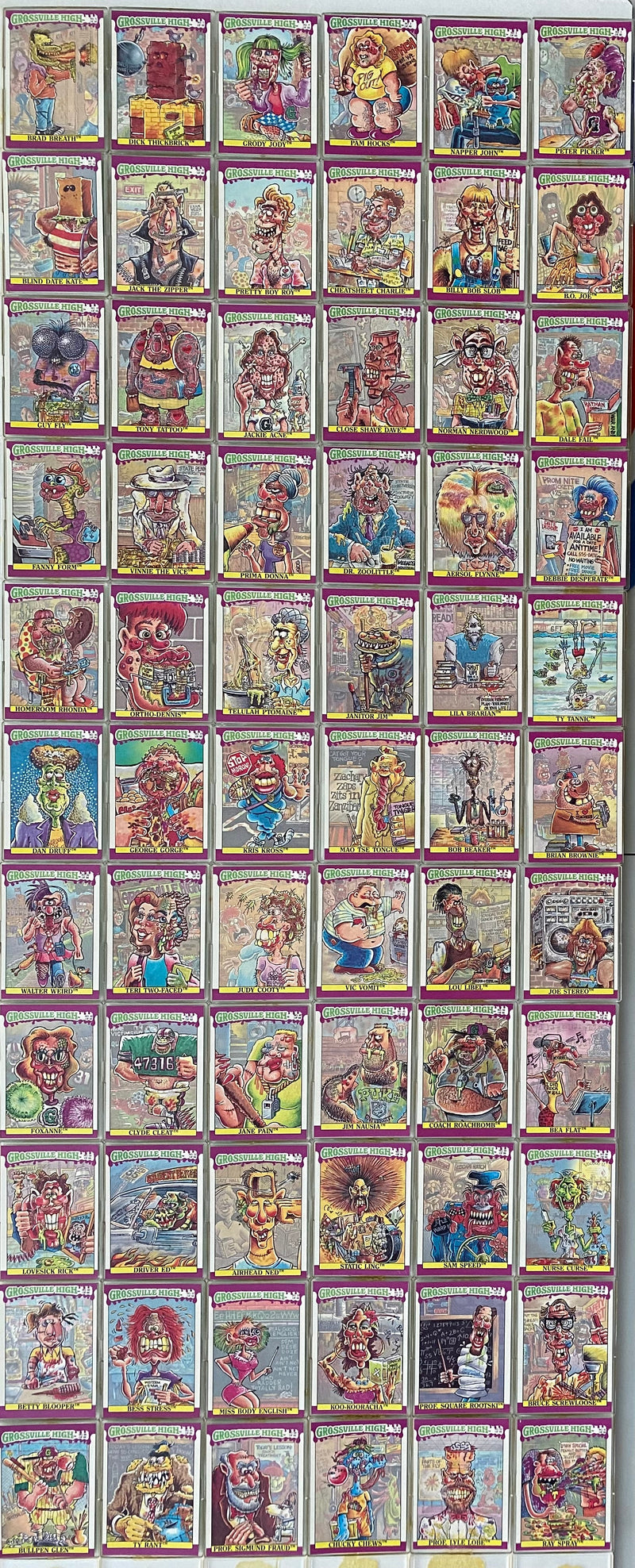 1986 Grossville High Base Trading Card Set of 66 Cards Fleer   - TvMovieCards.com