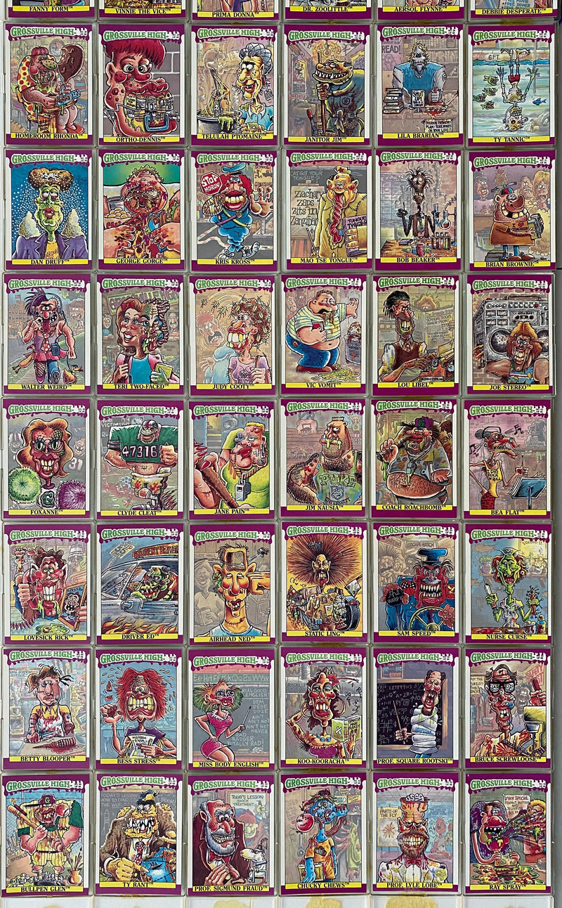 1986 Grossville High Base Trading Card Set of 66 Cards Fleer   - TvMovieCards.com