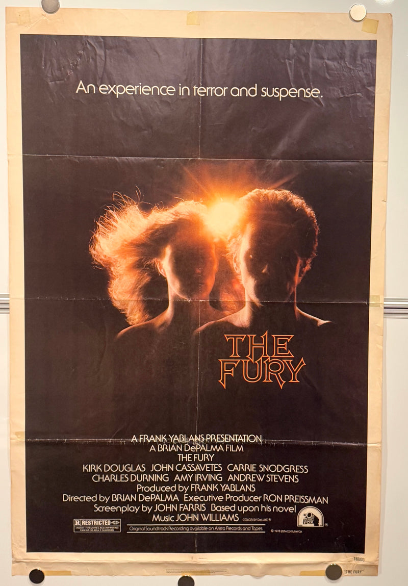 1978 The Fury Original 1SH Movie Poster 27x41 Kirk Douglas John Cassavetes Carri - TvMovieCards.com