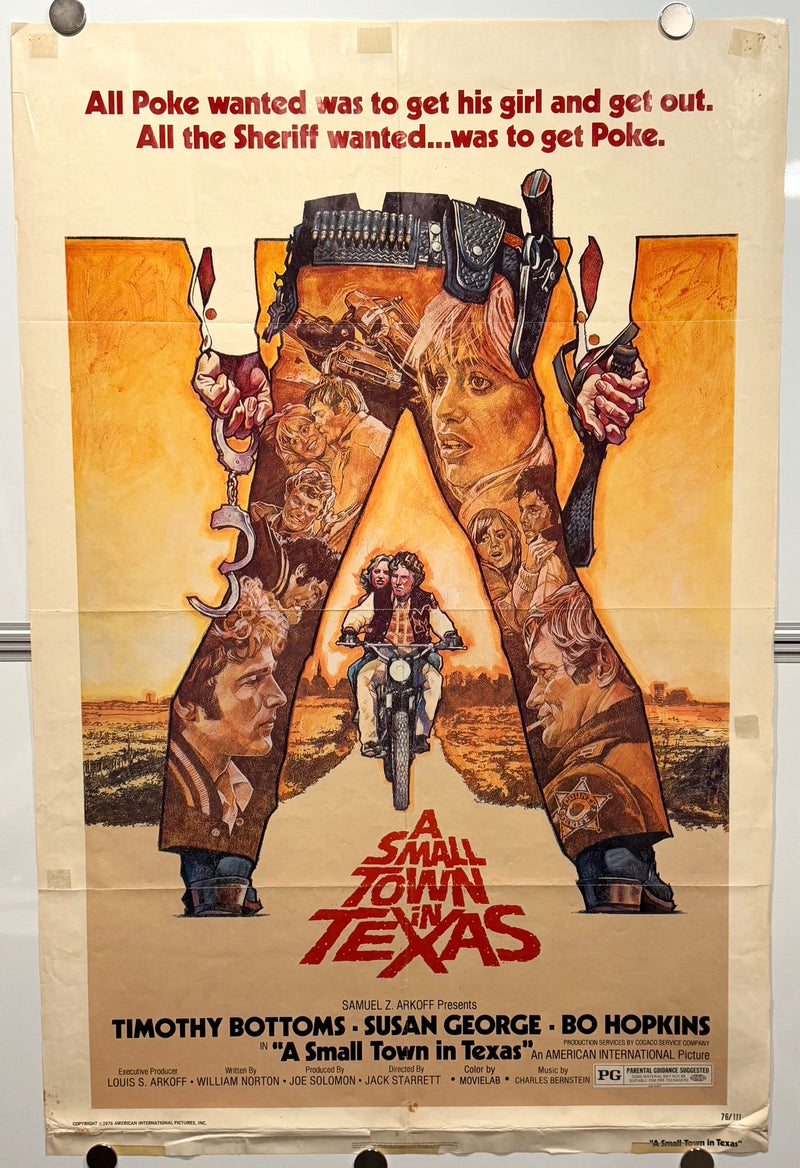 1976 A Small Town in Texas Original 1SH Movie Poster 27x41 Timothy Bottoms Susan - TvMovieCards.com