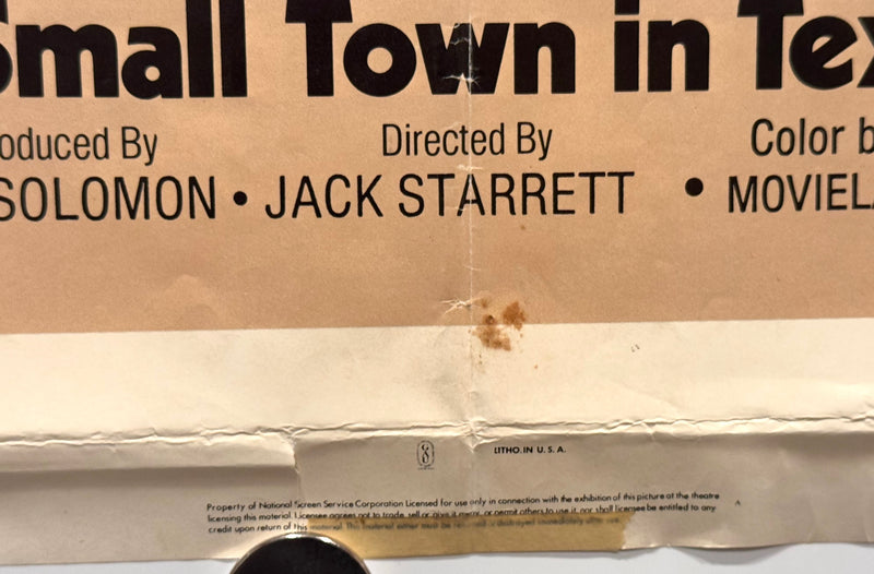 1976 A Small Town in Texas Original 1SH Movie Poster 27x41 Timothy Bottoms Susan - TvMovieCards.com