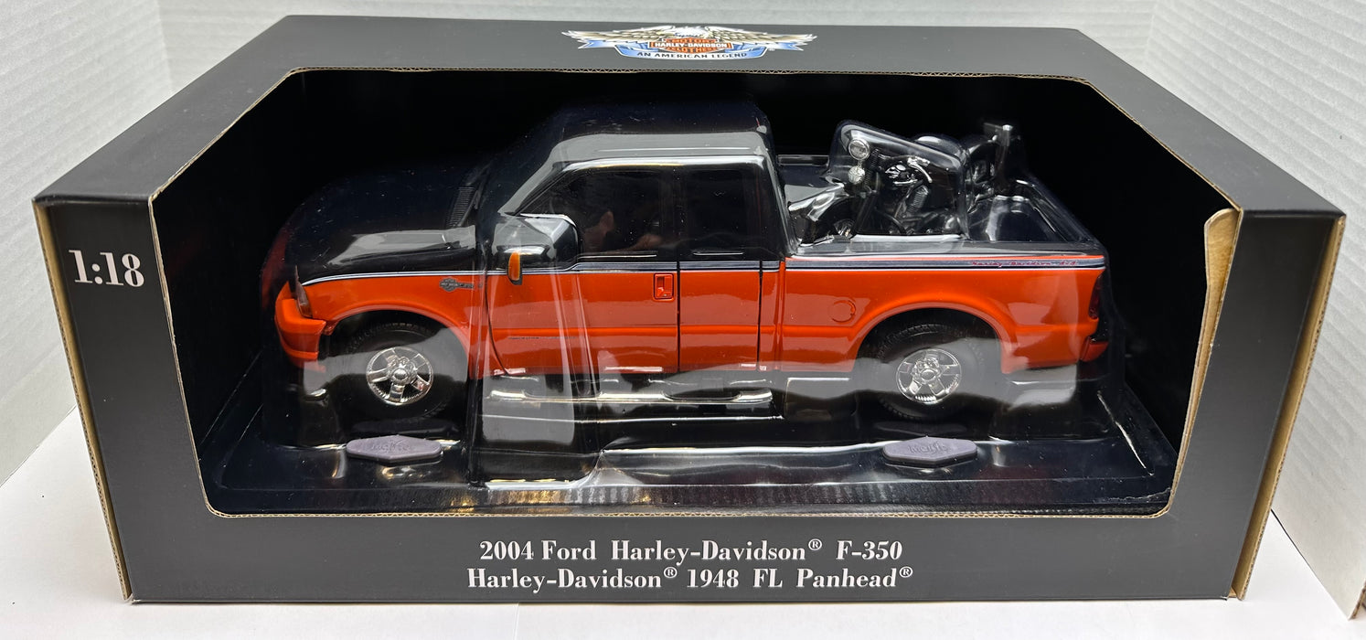 2004 Harley Davidson Diecast Ford F350 with 1948 FL Panhead 1/18 Maisto Truck   - TvMovieCards.com