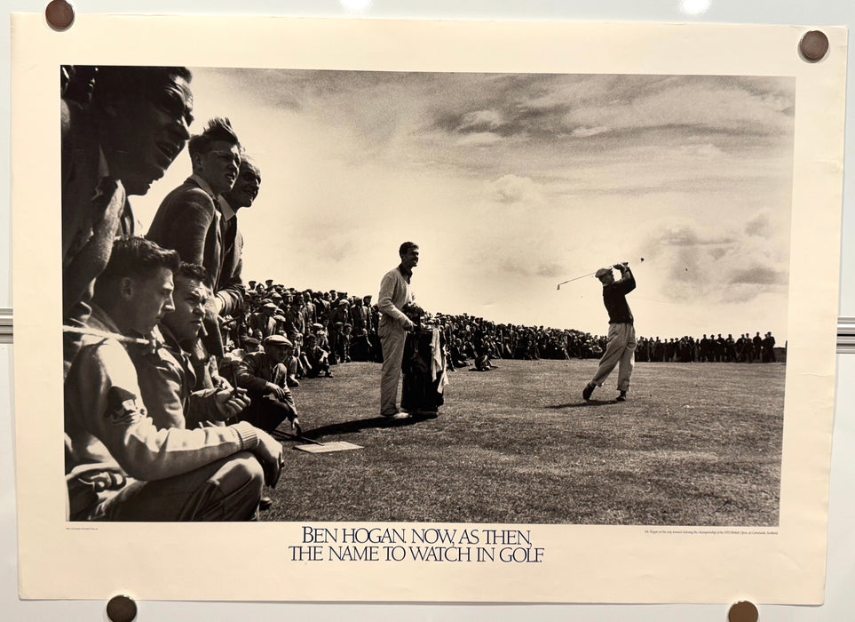 Ben Hogan "The Name To Watch In Golf" 1953 British Open Poster 24 x 33 - TvMovieCards.com