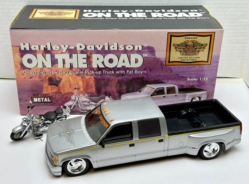 Harley Davidson "On the Road" Chevy Crew Cab Dualie Pick-up w/Fat Boy 1:25 NIB   - TvMovieCards.com
