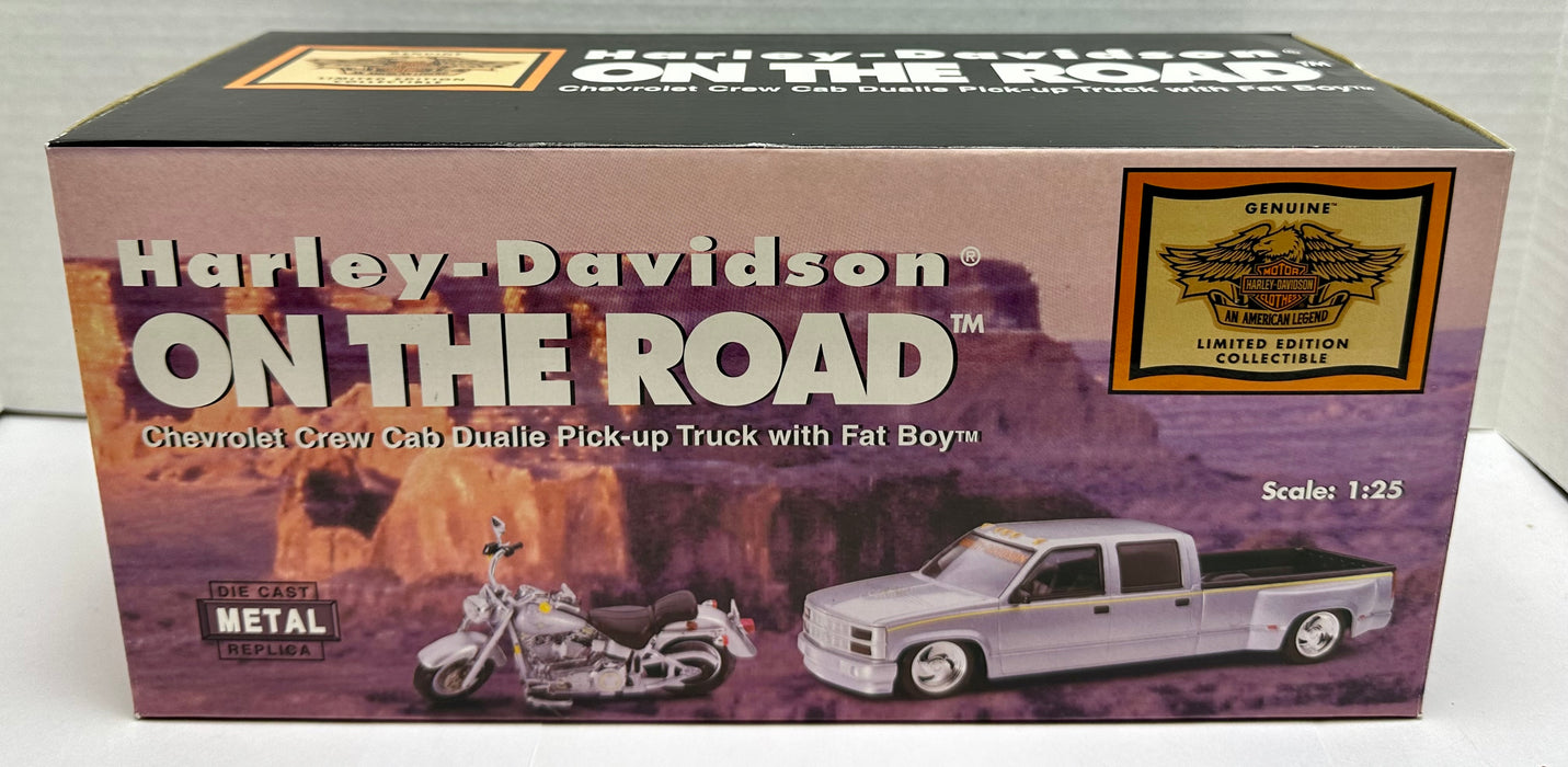 Harley Davidson "On the Road" Chevy Crew Cab Dualie Pick-up w/Fat Boy 1:25 NIB   - TvMovieCards.com