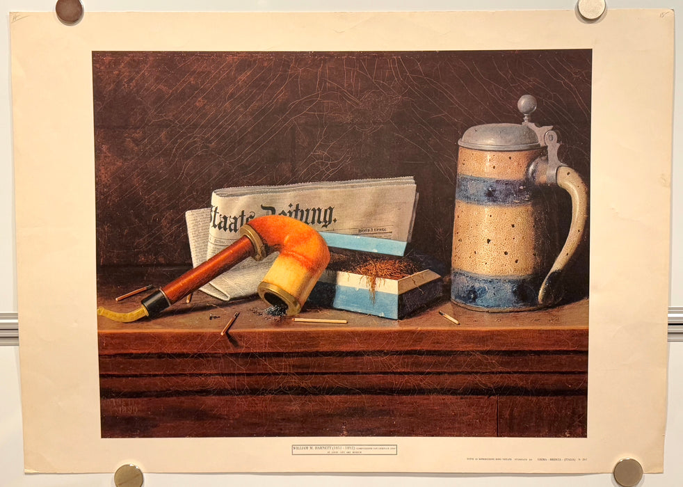 William M Harnett "Composizione con Giornale" 1890 Art Poster Print 19x27 - TvMovieCards.com