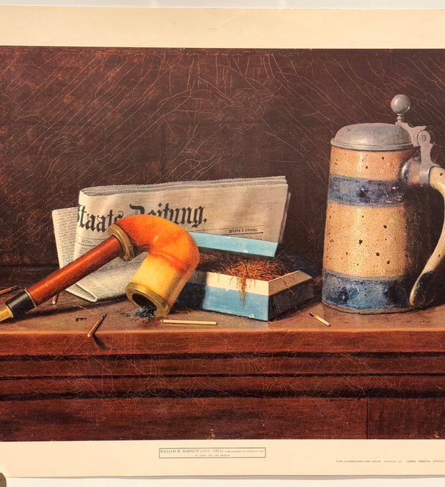 William M Harnett "Composizione con Giornale" 1890 Art Poster Print 19x27 - TvMovieCards.com