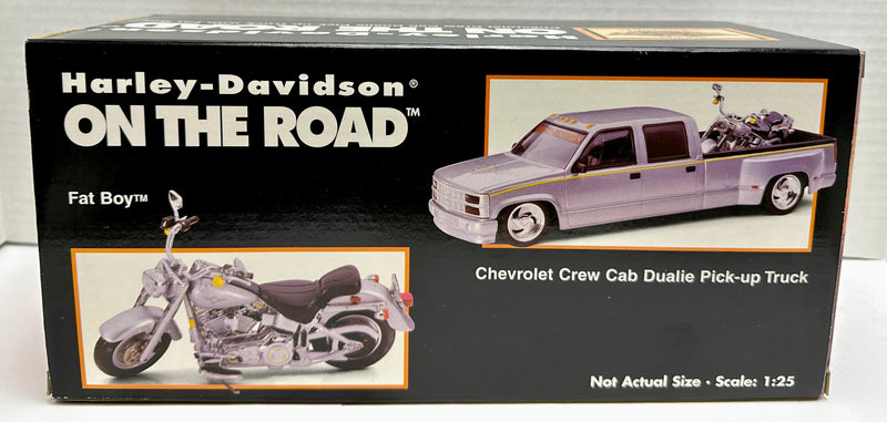 Harley Davidson "On the Road" Chevy Crew Cab Dualie Pick-up w/Fat Boy 1:25 NIB   - TvMovieCards.com