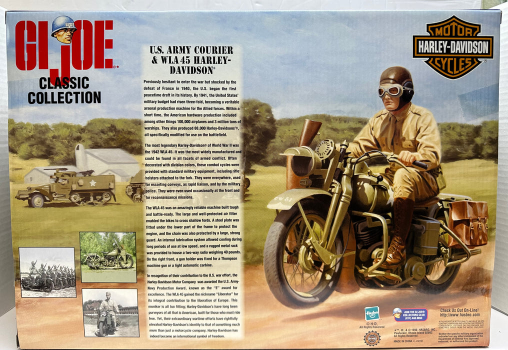GI Joe US Army Courier & WLA 45 Harley Davidson 12" Figure Classic Collection   - TvMovieCards.com