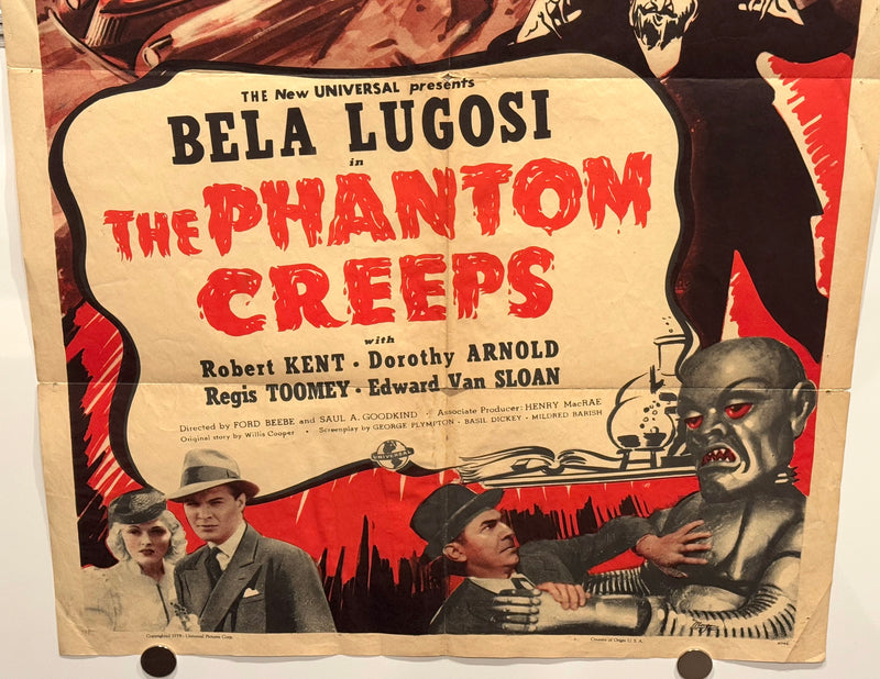 1939 The Phantom Creeps Chapter 11 Serial 1SH Movie Poster 27 x 41 Bela Lugosi - TvMovieCards.com