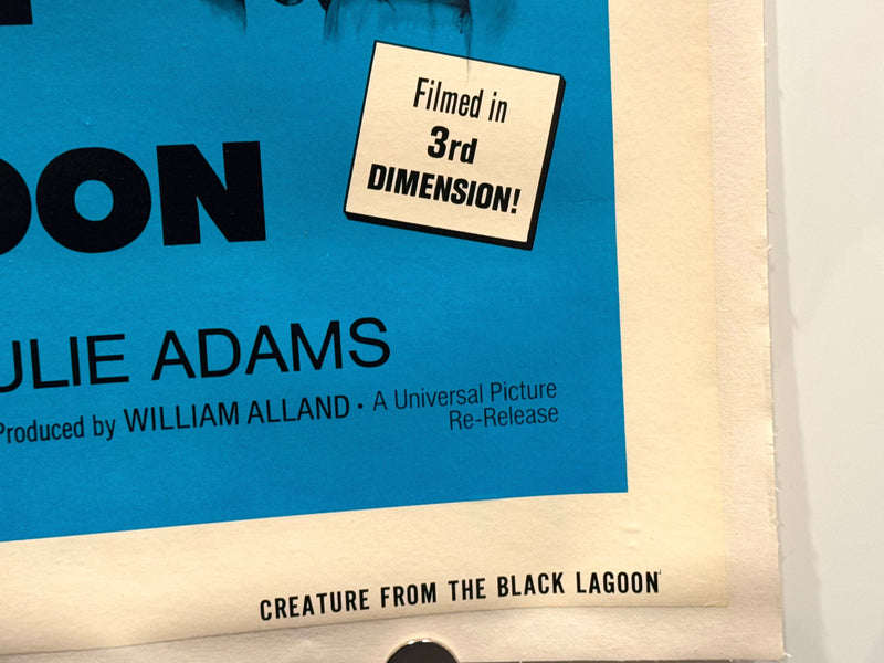 1972 Creature from the Black Lagoon 3-D 1SH Linen Backed Movie Poster 27x41 Rich - TvMovieCards.com