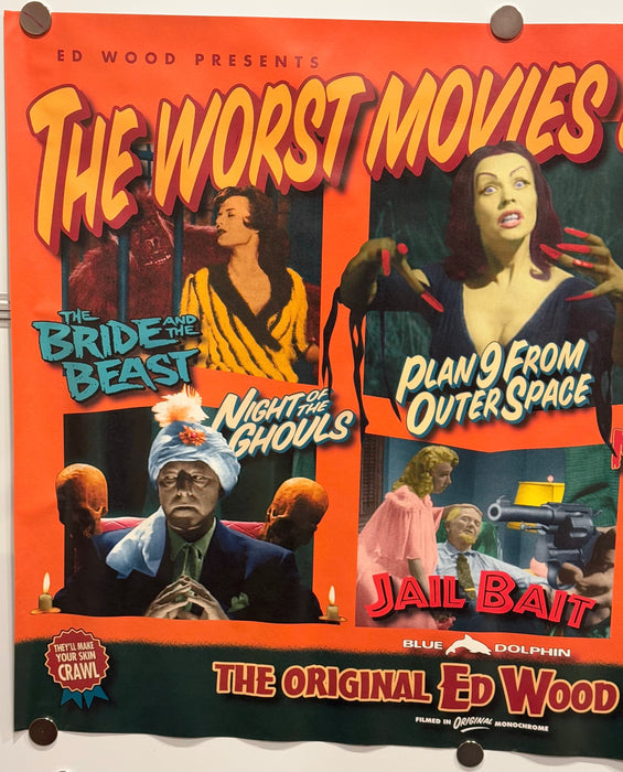 The Worst Movies Ever Made - Ed Wood Film Festival British Quad Poster 30x40 - TvMovieCards.com