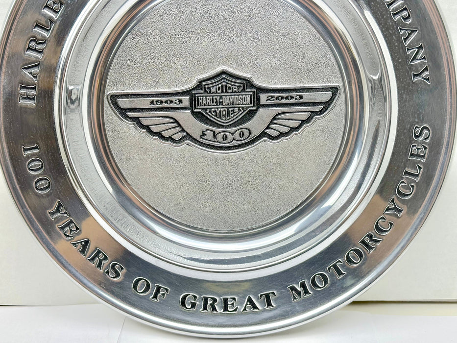 2003 Harley Davidson 100th Anniversary Aluminum Collectors Plate #97973-03V NEW   - TvMovieCards.com
