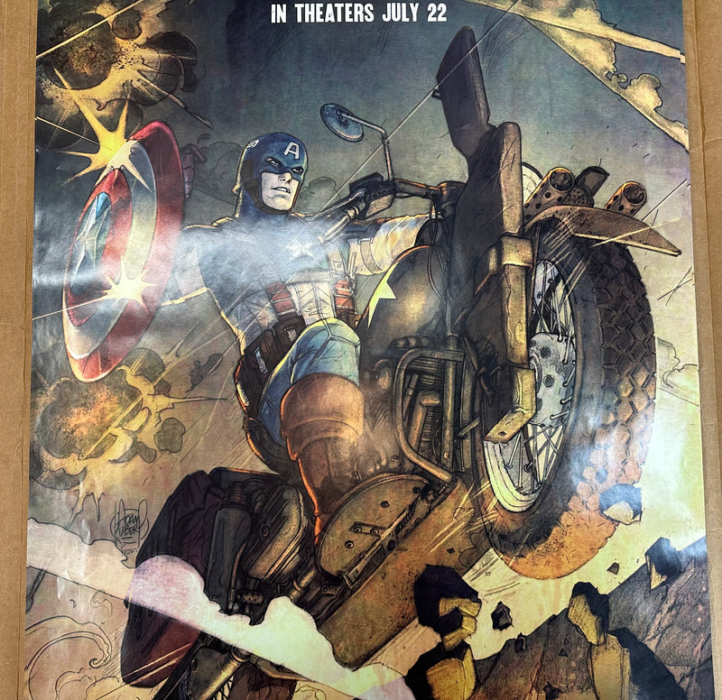 2011 Marvel Captain American Harley Davidson WLA Liberator Dealer Poster 24x36"   - TvMovieCards.com