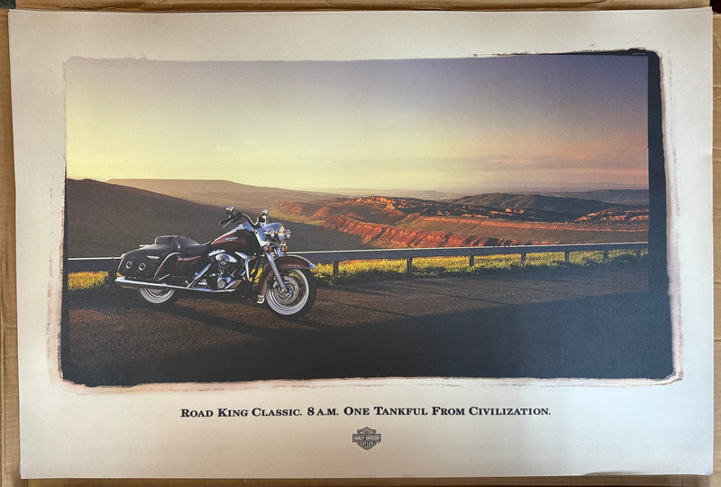 2001 Harley Davidson Road King Classic FLHRCI Dealer Dealership Poster 24x36"   - TvMovieCards.com