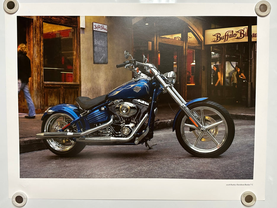 2008 Harley Davidson Rocker C FXCWC Dealer Promotional Poster Print 18" x 24"   - TvMovieCards.com