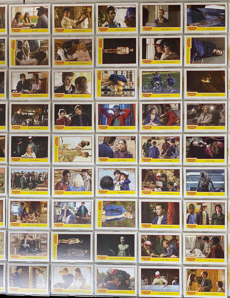 Stranger Things Season 1 One Base Trading Card Set of 100 Cards Topps 2018   - TvMovieCards.com