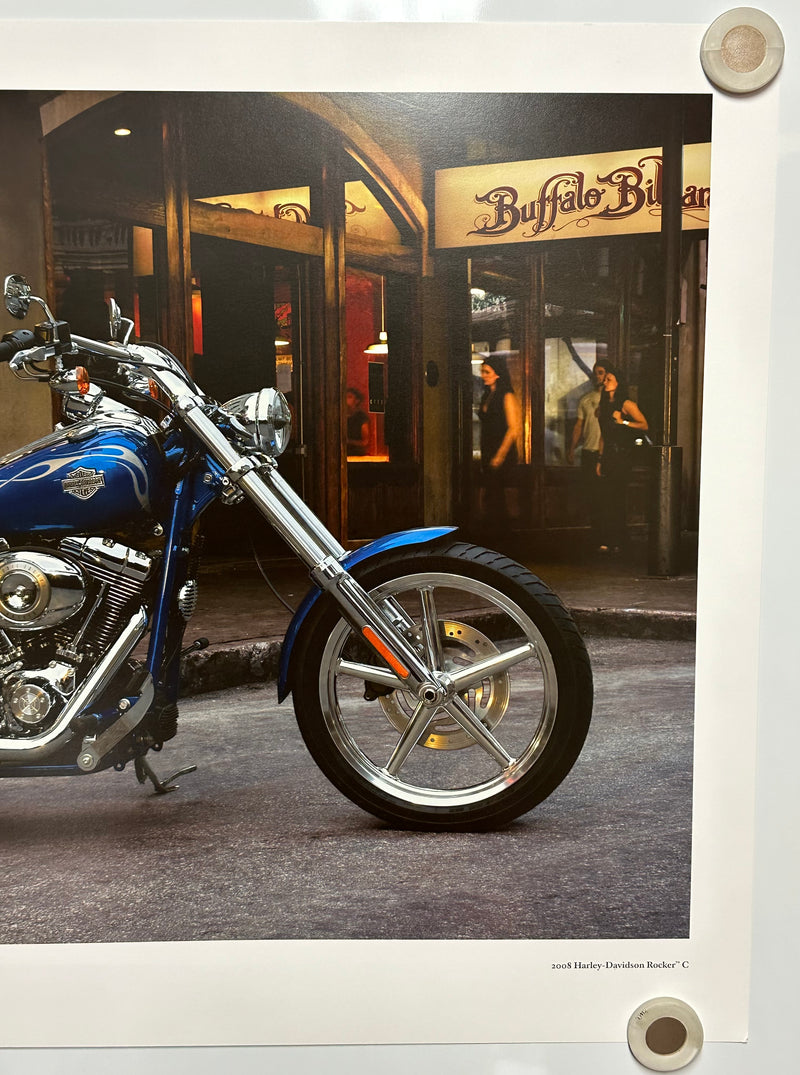 2008 Harley Davidson Rocker C FXCWC Dealer Promotional Poster Print 18" x 24"   - TvMovieCards.com