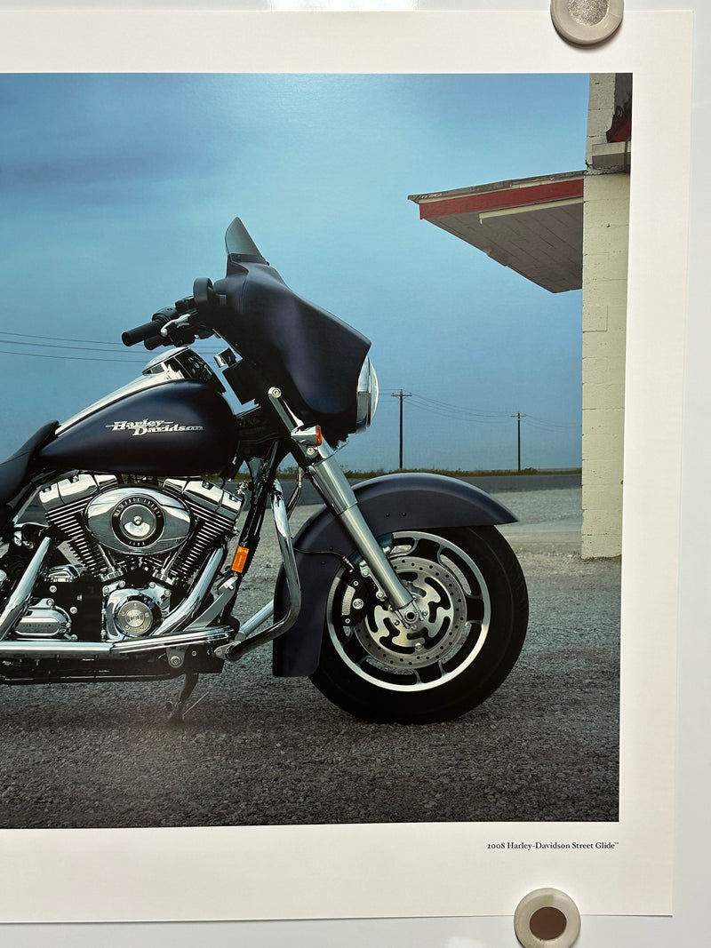 2008 Harley Davidson Street Glide FLHX Dealer Promotional Poster Print 18" x 24"   - TvMovieCards.com