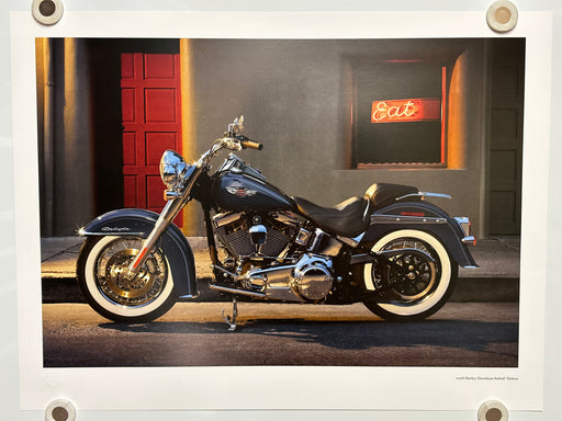 2008 Harley Davidson Softail Deluxe FLSTN Dealer Promotional Poster Print 18x24"   - TvMovieCards.com