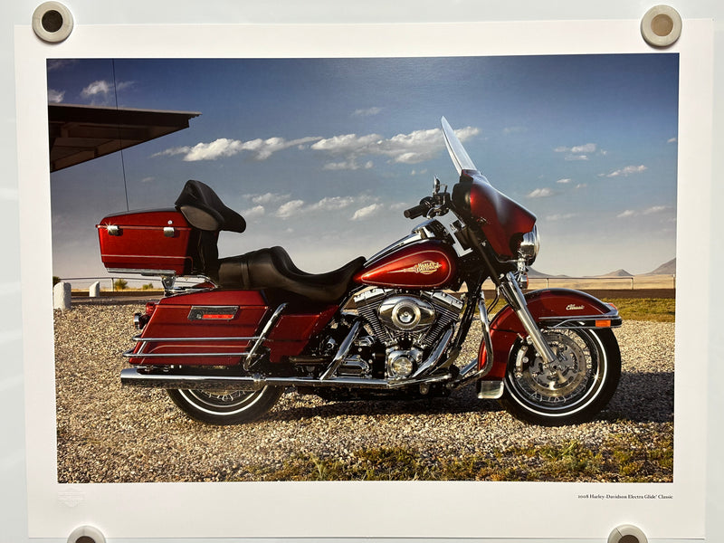 2008 Harley Davidson Electra Glide Classic Dealer Promotional Poster Print 18x24   - TvMovieCards.com