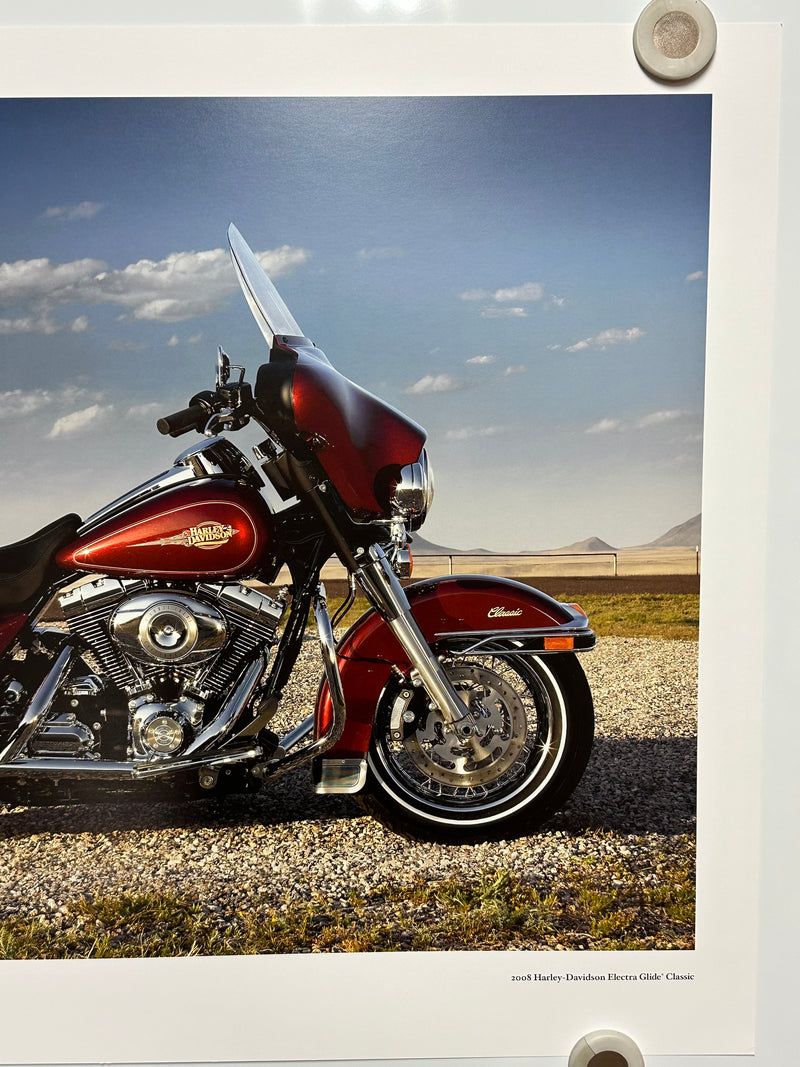 2008 Harley Davidson Electra Glide Classic Dealer Promotional Poster Print 18x24   - TvMovieCards.com
