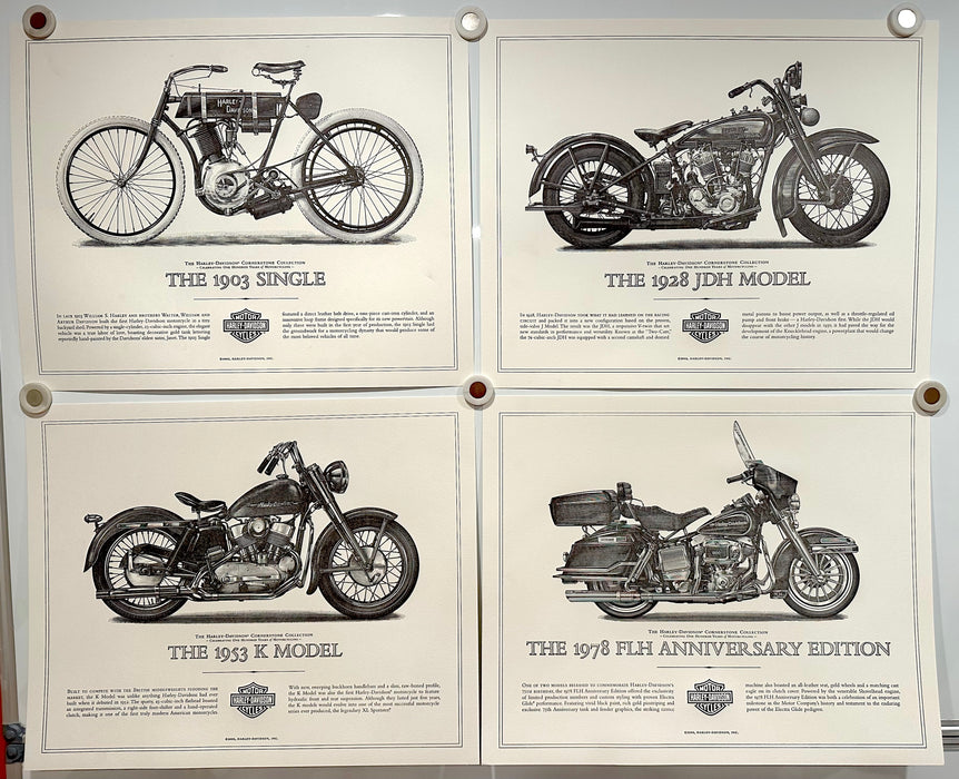 1903-2003 100th Harley Davidson Cornerstone (5) Art Print Collection 16x20"   - TvMovieCards.com