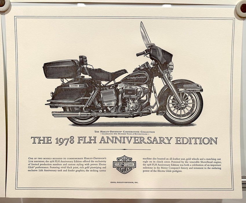 1903-2003 100th Harley Davidson Cornerstone (5) Art Print Collection 16x20"   - TvMovieCards.com