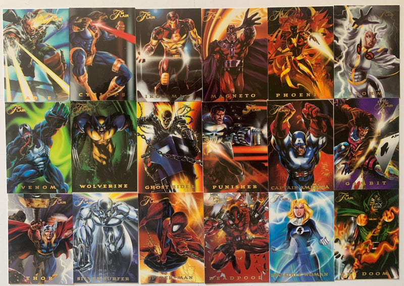 rare marvel cards 1994 Amazon.com: 1994 Marvel Flair Inaugural Edition Base Set of 150 Cards NM/M X-Men, Spider-Man : Toys & Games