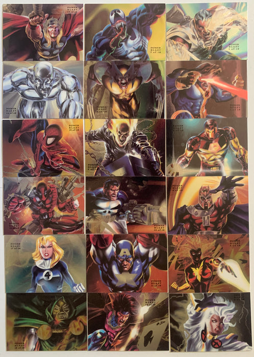 Marvel Universe '94 Flair Power Blast Chase Card Set 18 Cards Fleer 1994   - TvMovieCards.com