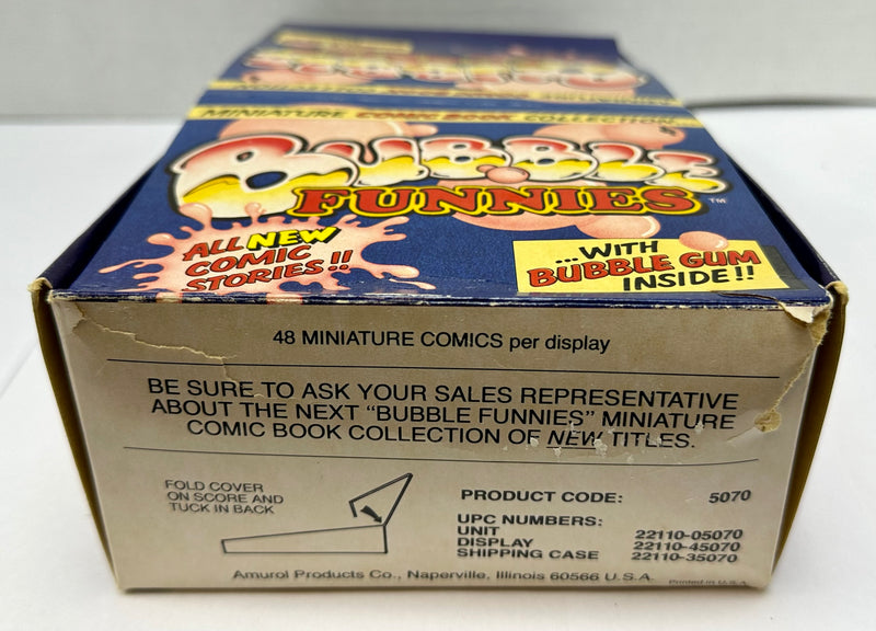 1981 Marvel Bubble Funnies Mini Comic Book Vintage Gum 48 CT Display Box   - TvMovieCards.com