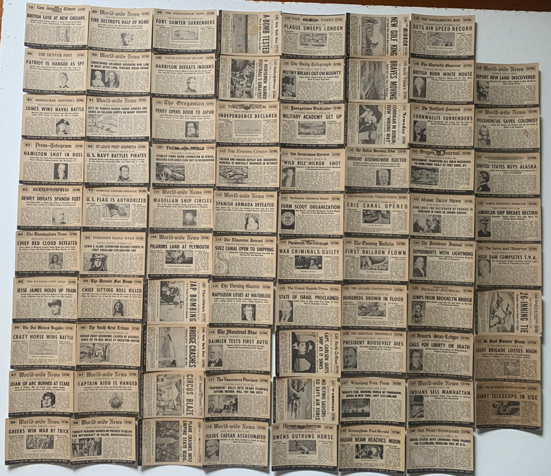Scoop Newspaper Vintage Card set 156 Cards Babe Ruth Hogan Boxing Sports Topps 1 - TvMovieCards.com