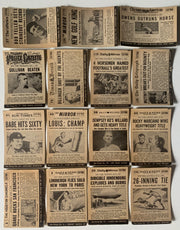 Scoop Newspaper Vintage Card set 156 Cards Babe Ruth Hogan Boxing Sports Topps 1 - TvMovieCards.com