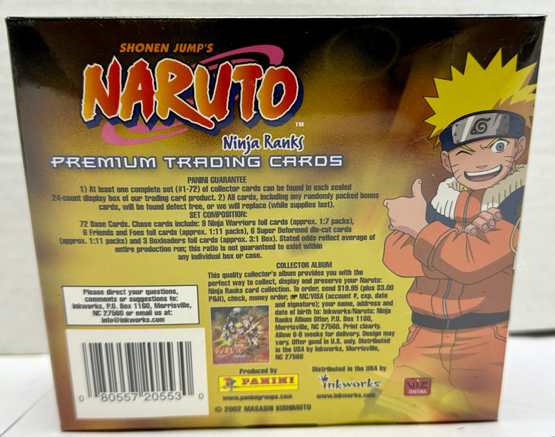 Naruto Ninja Ranks Trading Card Box 24 ct Panini - 2006 (Distributed by Inkworks - TvMovieCards.com