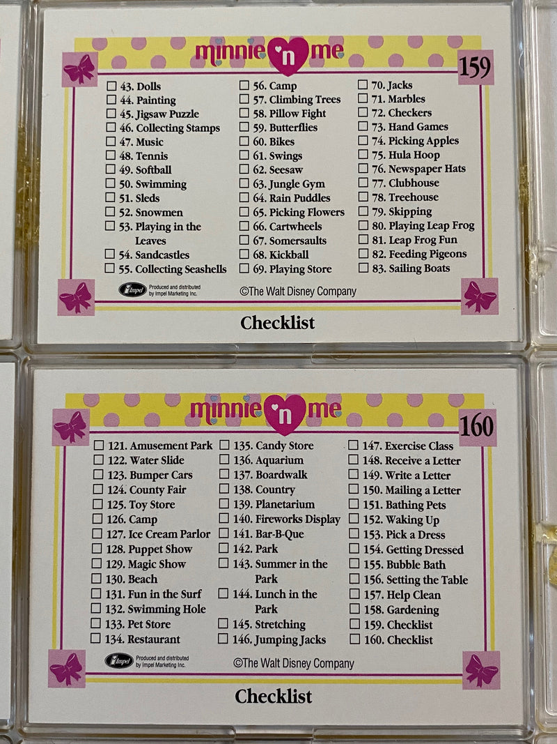 Disney Minnie 'n Me Series 1 Trading Base Card Set 160 Cards Impel 1991   - TvMovieCards.com