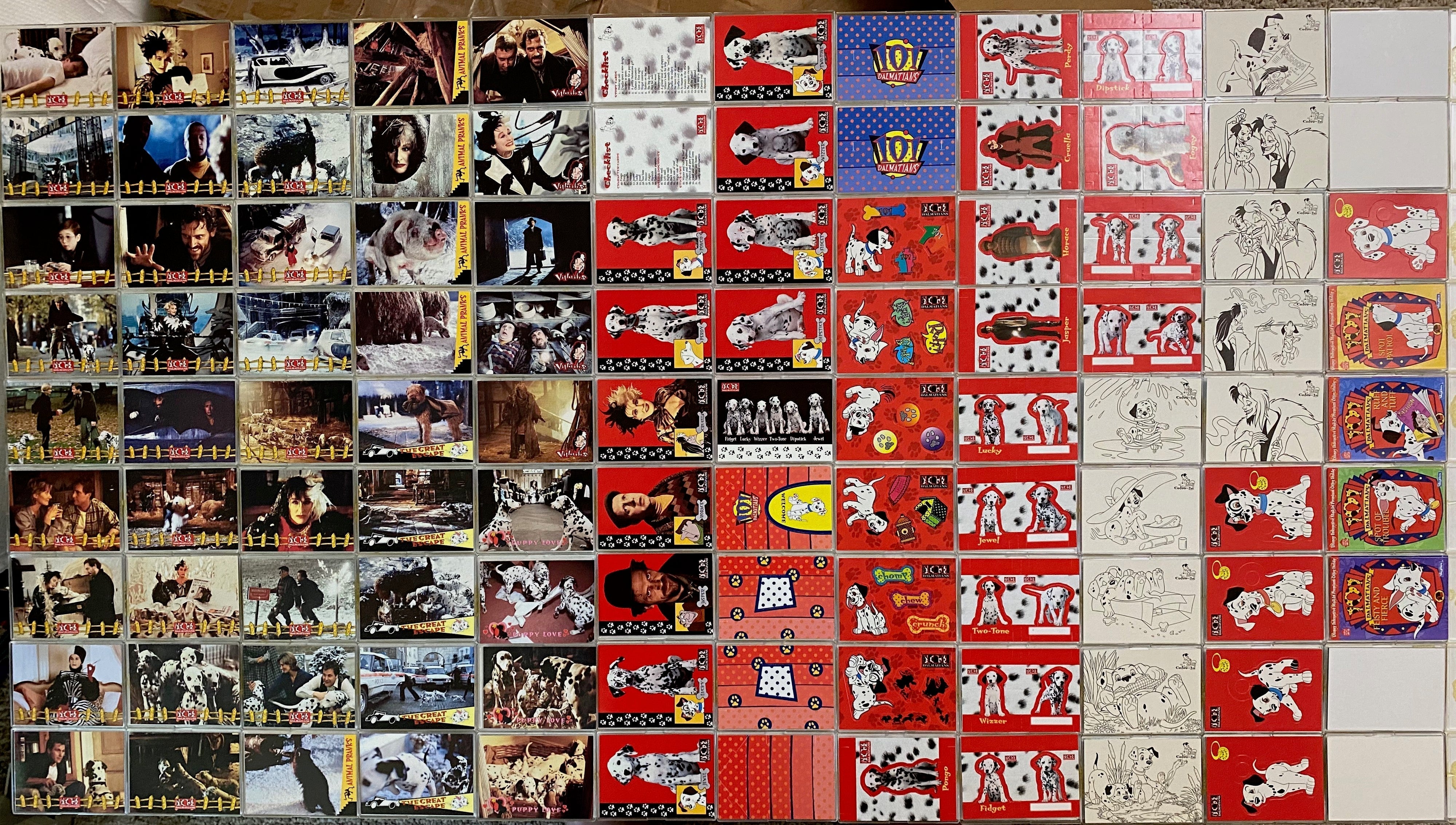 Disney 101 Dalmatians Trading Base Card Set 105 Cards Skybox 1996