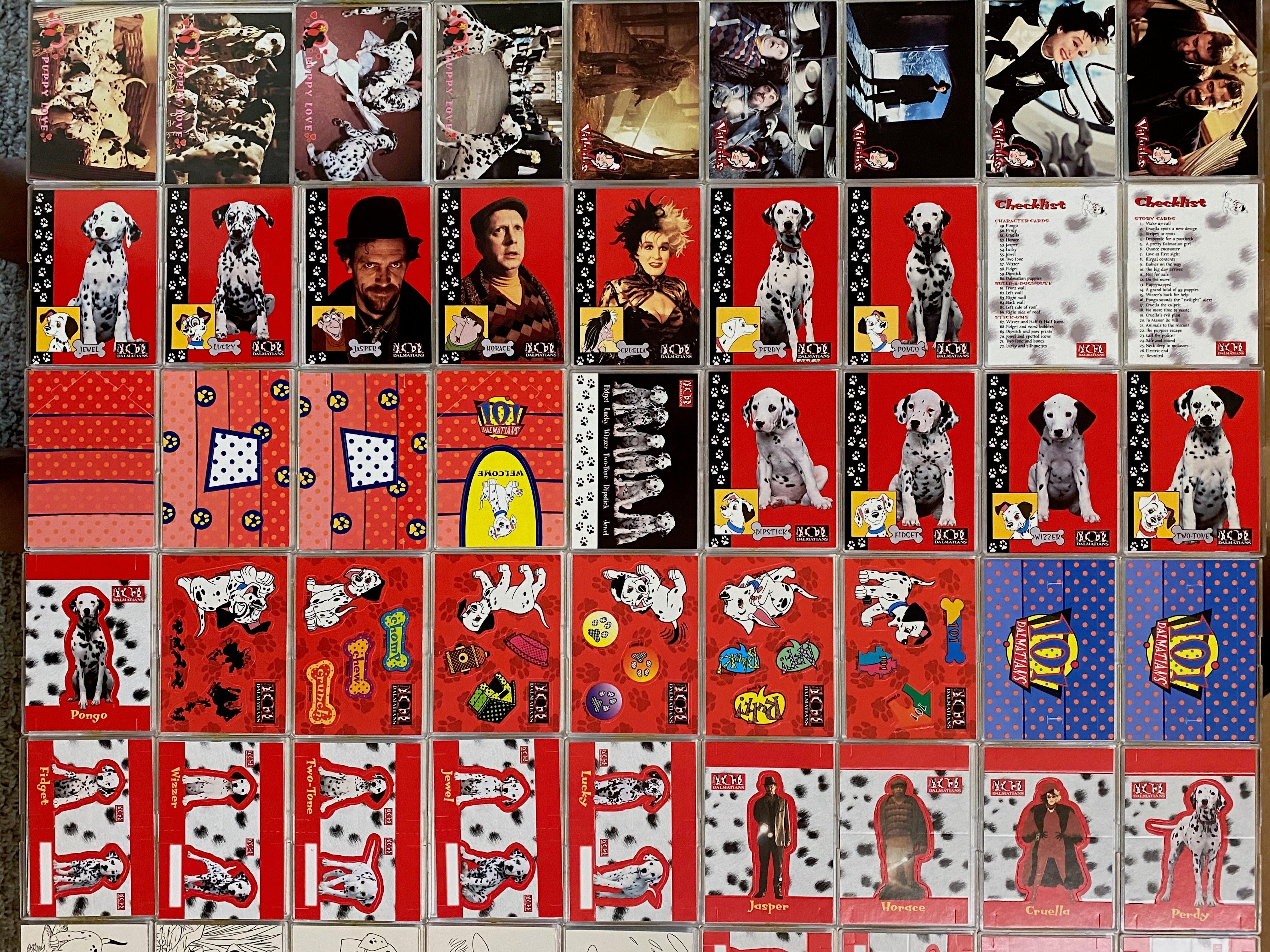Disney 101 Dalmatians Trading Base Card Set 105 Cards Skybox 1996
