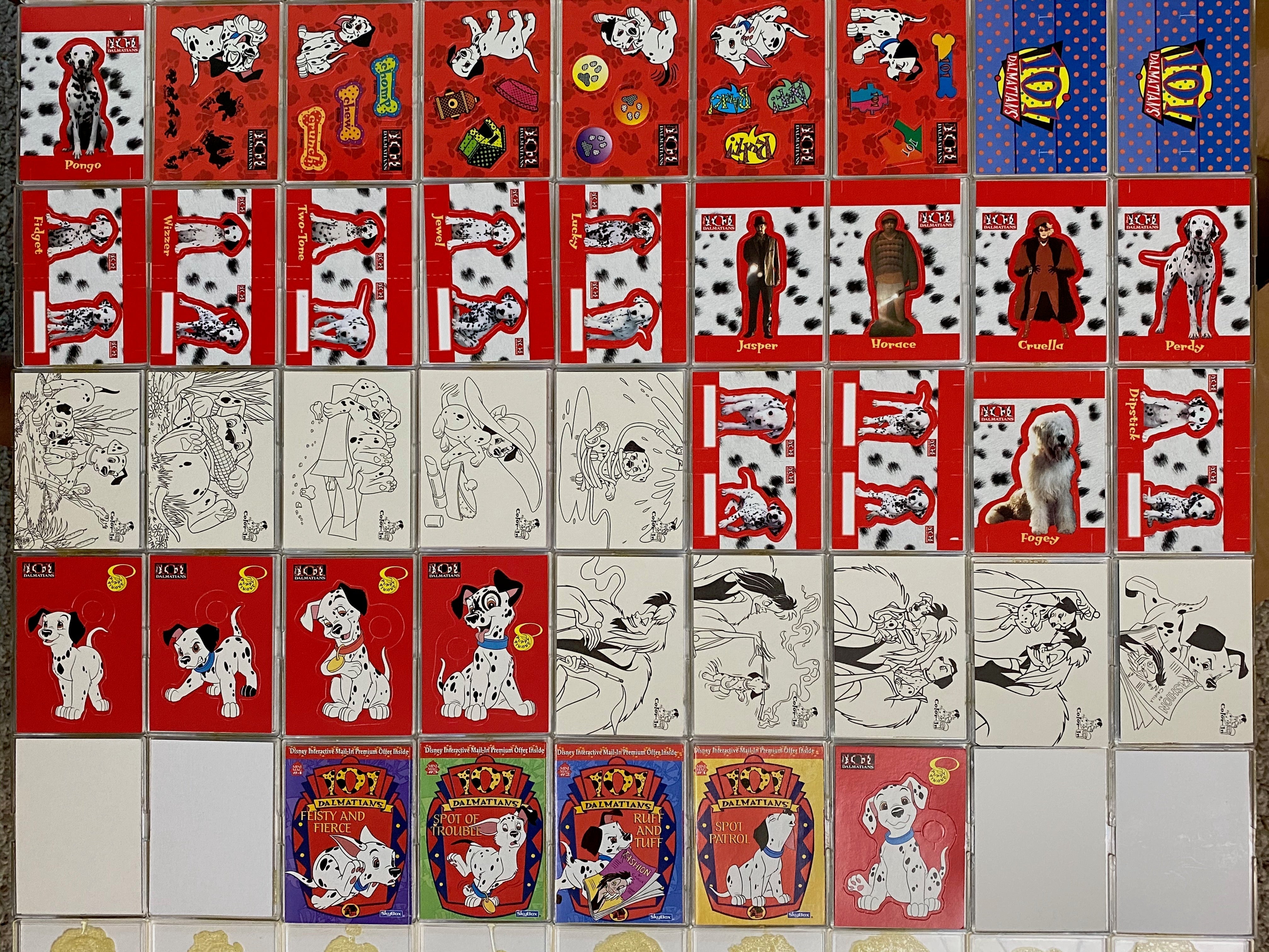 Disney 101 Dalmatians Trading Base Card Set 105 Cards Skybox 1996