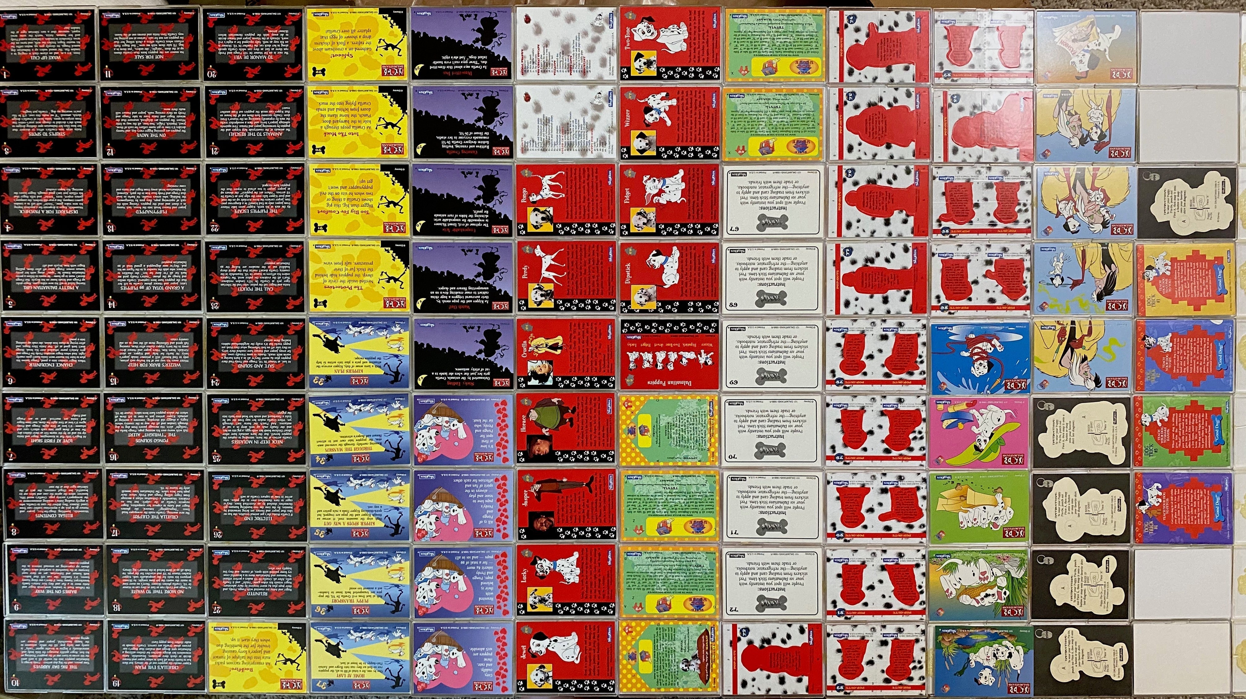 Disney 101 Dalmatians Trading Base Card Set 105 Cards Skybox 1996