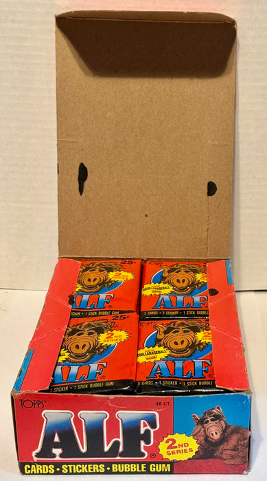 Alf Series 2 Vintage Bubble Gum Wax Trading Card Box 48 Packs Topps 1988 FULL - TvMovieCards.com