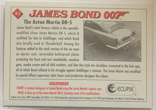 James Bond Series 1 Eclipse Silver Hologram Chase Card H-2 Aston Martin DB-5   - TvMovieCards.com