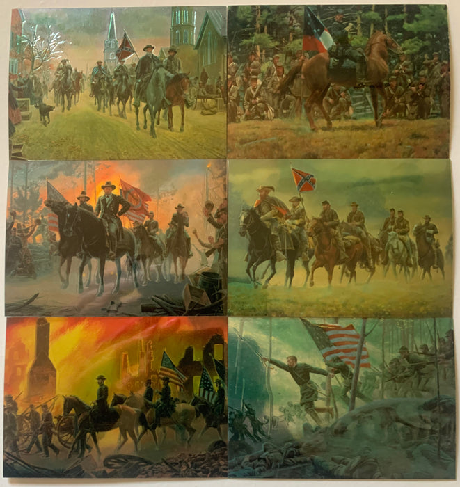 Civil War Art of Mort Kunstler Chromium Chase Card Set 6 Cards C1 - C6 Comic Images 1996   - TvMovieCards.com