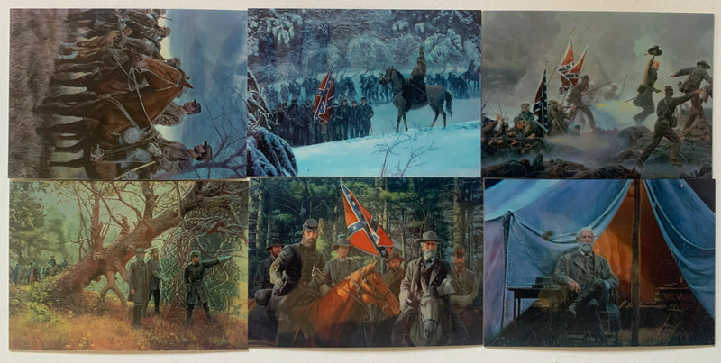 Civil War Blue and Grey Chromium Chase Card Set 6 Cards C1 - C6 Mort Kunstler 19 - TvMovieCards.com
