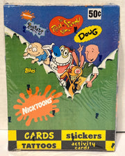 1993 Nickelodeon Nicktoons Trading Card Box Ren & Stimpy Rugrats Doug 36 CT - TvMovieCards.com