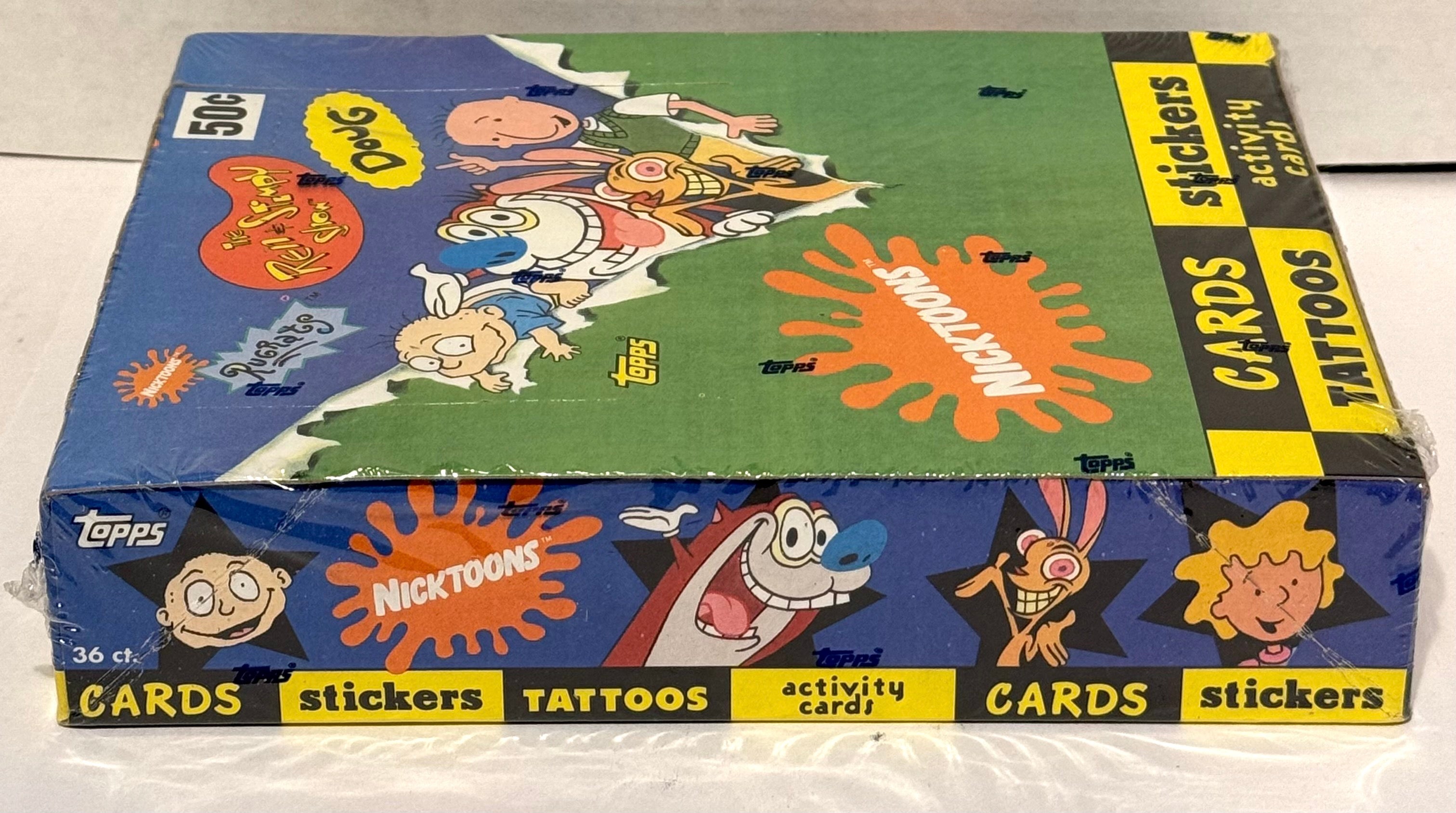 1993 Nickelodeon Nicktoons Trading Card Box Ren & Stimpy Rugrats