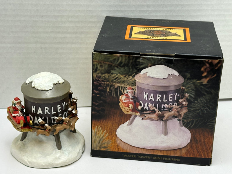 2000 Harley Davidson Mini Figurine Santa Going Around "Water Tower" 99254-00Z   - TvMovieCards.com