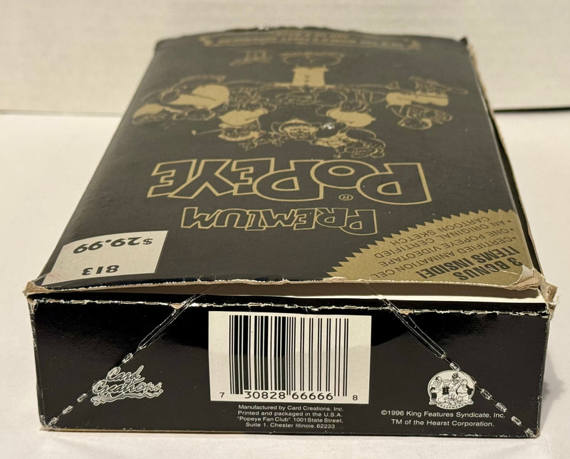 1996 Premium Popeye Trading Card Box 16 Packs Sketch VHS Animation Cel - TvMovieCards.com