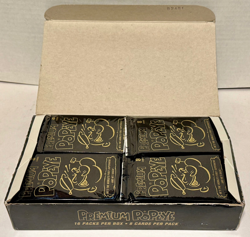 1996 Premium Popeye Trading Card Box 16 Packs Sketch VHS Animation Cel - TvMovieCards.com