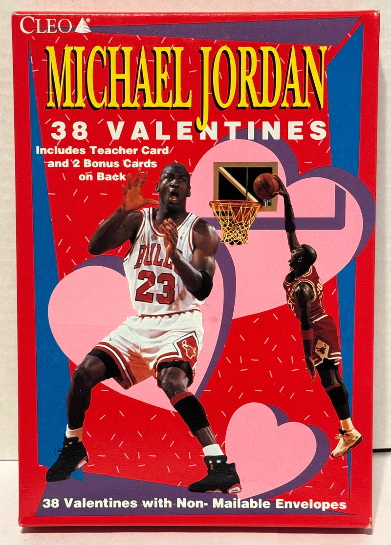 1991 Vintage Michael Jordan Valentine's Day Cards 38 Cards Cleo NIB Unopened - TvMovieCards.com