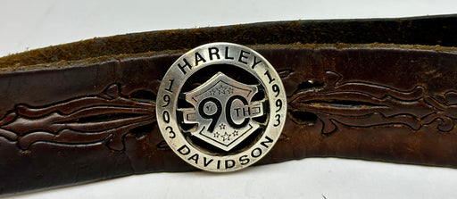 Harley Davidson 90th Anniversary 1.5" Screw in Pin for Leather Belts Jackets Hat   - TvMovieCards.com